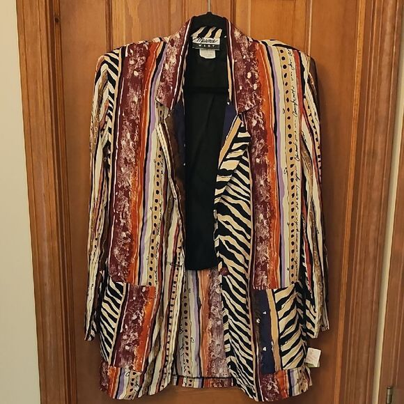 Multicolor Striped Women's Jacket - Picture 1 of 6